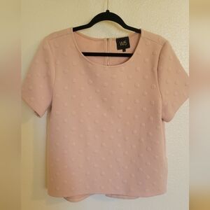 W5 Women's Pink Textured Top, Size Large